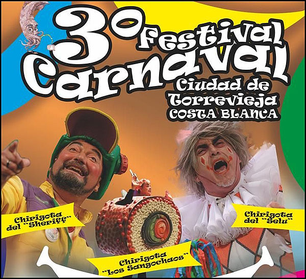 Las chirigotas gaditanas de “El Selu” y “El Sheriff” participan esta noche en el III Festival de Carnaval “Ciudad de Torrevieja–Costa Blanca”