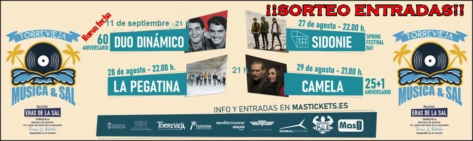 Mañana Viernes arranca el Festival «Música y Sal! ¿No puedes perdértelo? ¡Compra ya tu entrada!