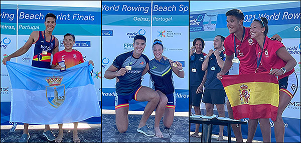 El torrevejense de La Mata, Ander Martín, Campeón del Mundo de remo de mar celebrado en Portugal