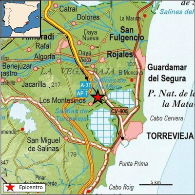Última hora: Un terremoto de pequeña intensidad se deja sentir en Torrevieja
