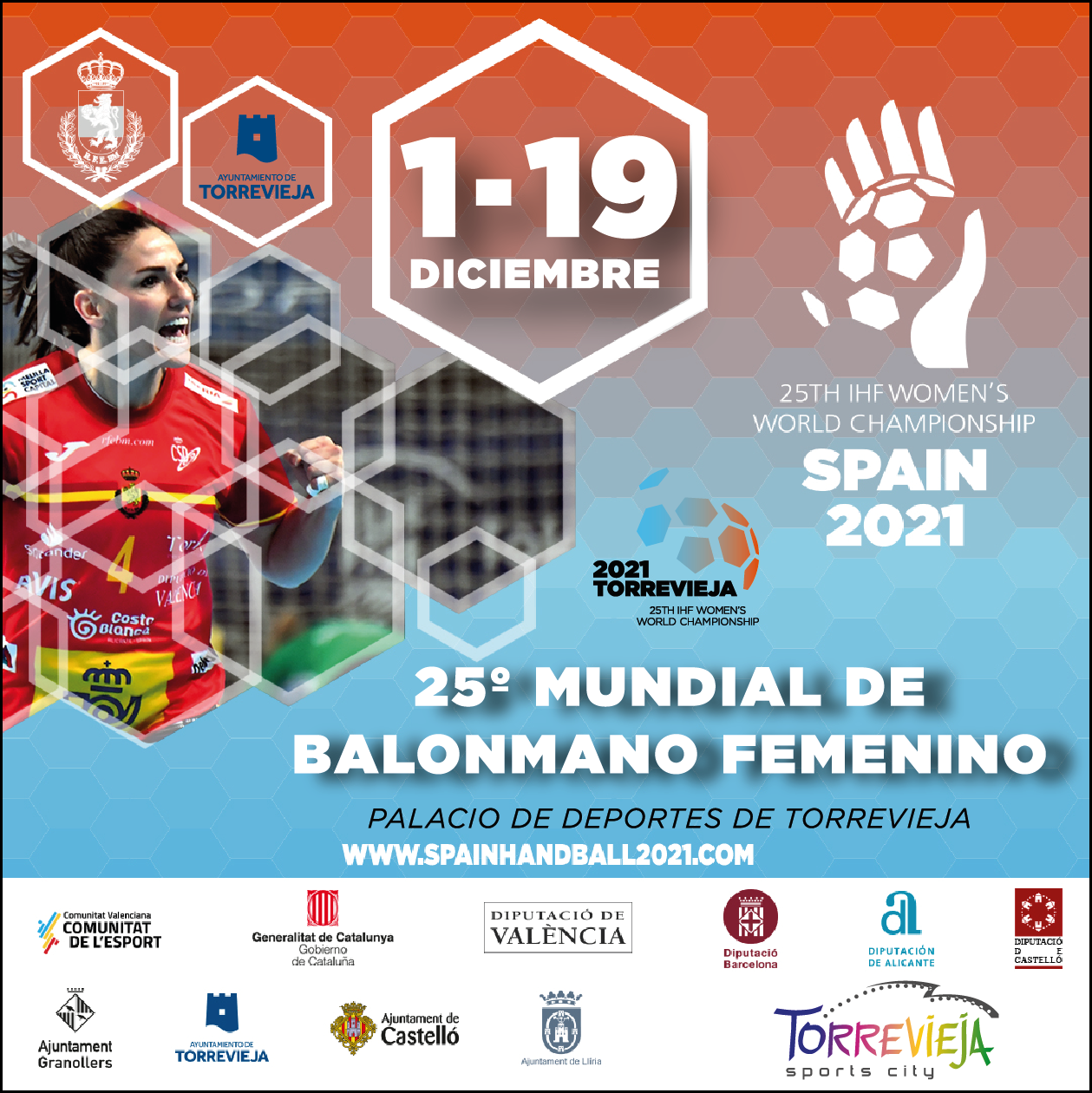 Torrevieja sede del Mundial de Balonmano Femenino 2021 – Del  1 al 19 de diciembre