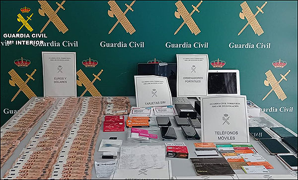 La Guardia Civil desarticula en Torrevieja y Almoradí una banda especializada en estafas por Internet liderada por cuatro hermanos