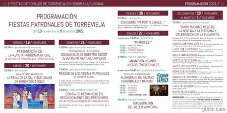 Consulta aquí el programa de fiestas de La Purísima 2021