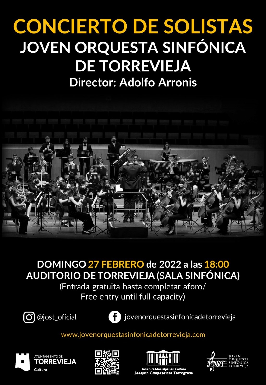 Concierto de Joven Orquesta Sinfónica de Torrevieja . ¡Próximo 27 de febrero! ¡Gratuito!