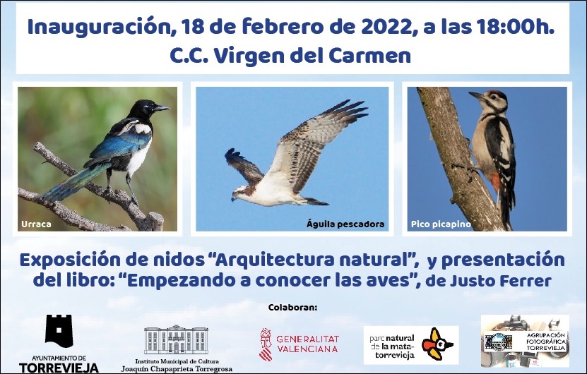 Esta tarde se inaugura la exposición fotográfica “Conociendo las aves”