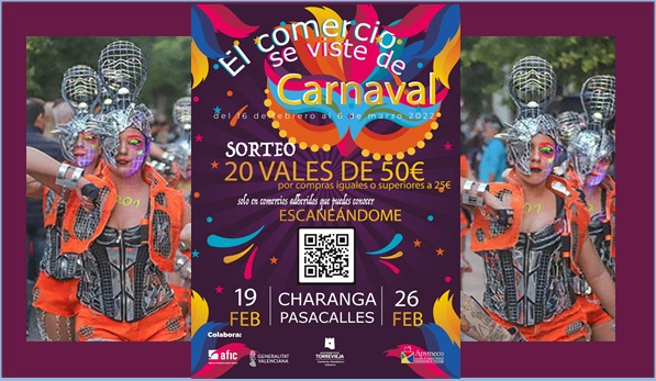 “El comercio se viste de Carnaval”, la nueva campaña que incentiva las compras en el comercio local de Torrevieja