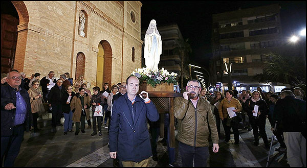 Este viernes misa y procesión de la Virgen de Lourdes Este viernes misa y procesión de la Virgen de Lourdes