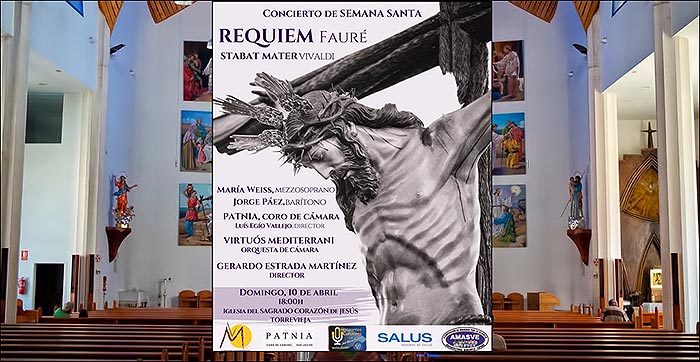 Concierto extraordinario de música sacra en la Parroquia del Sagrado Corazón de Jesús. Hoy domingo 10 de abril