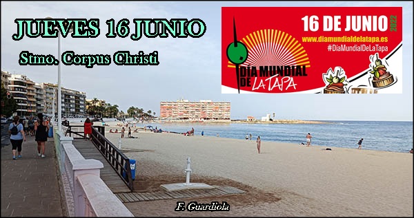Agenda del jueves 16 de junio - Objetivo Torrevieja Agenda del jueves 16 de junio - Objetivo Torrevieja