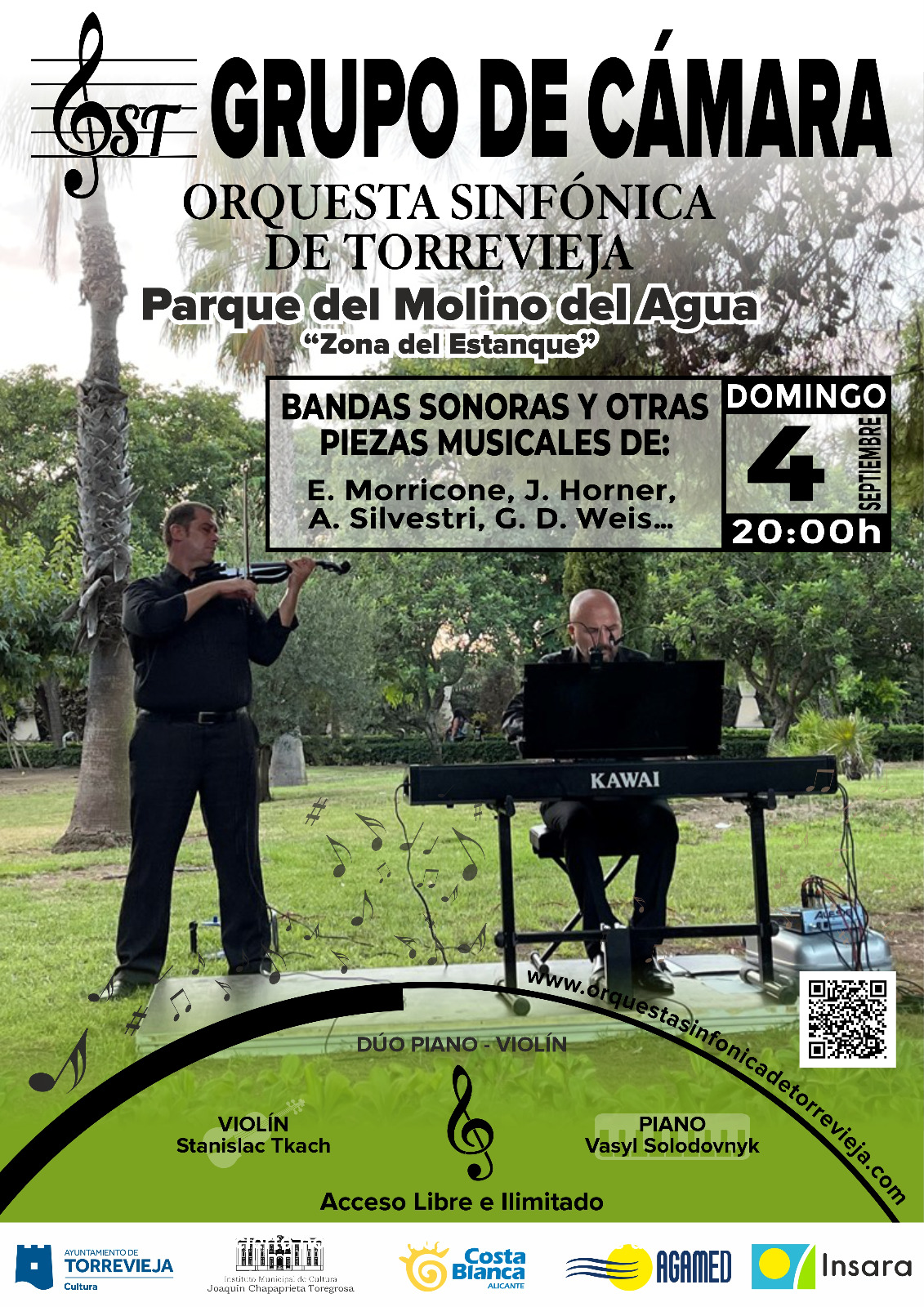 Hoy no te puede perder el gran Concierto del Grupo de Cámara de la OST –  Parque Molino del Agua