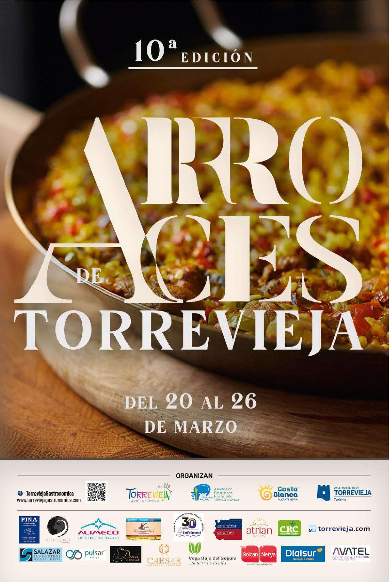 21 Restaurantes participarán desde hoy lunes 20 al domingo 26 de marzo en la 10º Edición de “Arroces de Torrevieja”