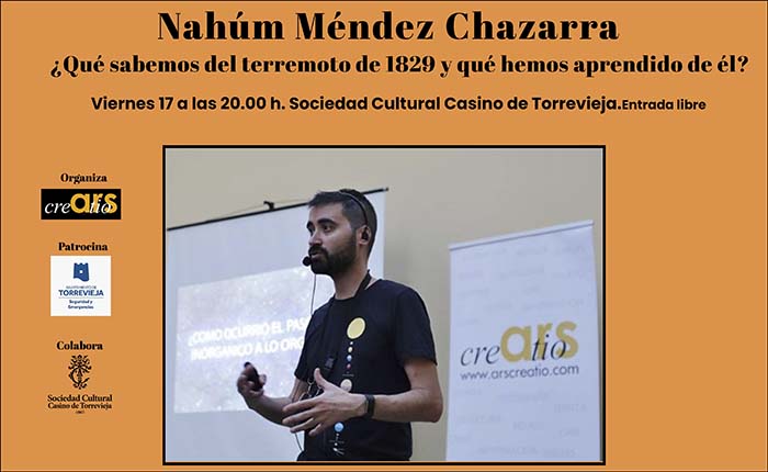 Conferencia sobre el terremoto de Torrevieja esta tarde e el Casino
