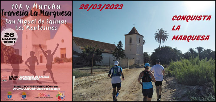 Centinelas estará en la 10k & marcha travesía la marquesa San Miguel de Salinas-Los Montesinos