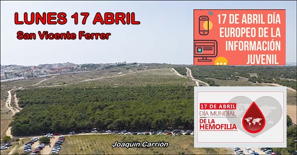 Agenda del fin de semana del 14 al 17 de abril. (y IV)