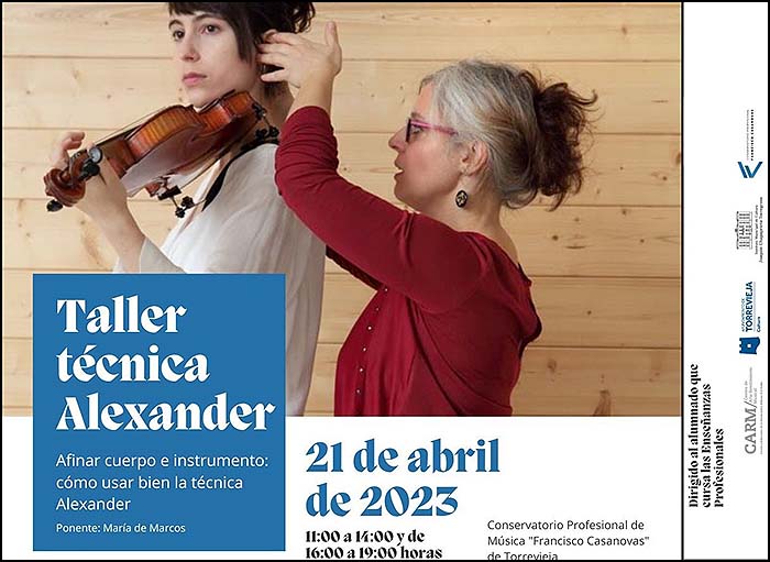 El Conservatorio de Torrevieja ofrece el Taller “Técnica Alexandre”