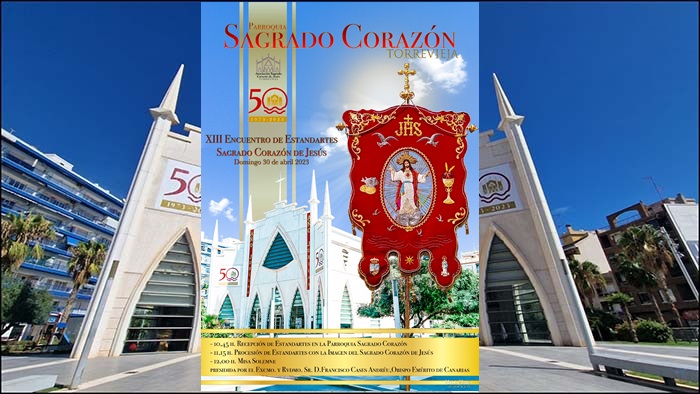 La Asociación Sagrado Corazón de Jesús de Torrevieja organiza el XIII Encuentro de Estandartes.