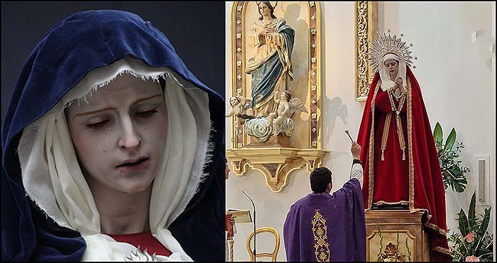 María Santísima de la Fé, la nueva obra de Víctor García, se bendijo el pasado Viernes de Dolores en Puerto de Mazarrón