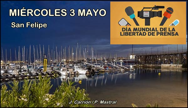 Agenda del miércoles 3 de mayo.