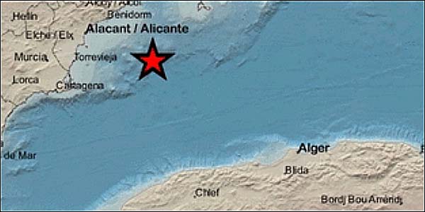 Terremoto frente a la costa de Torrevieja.