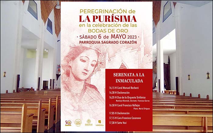 La Purísima visita este sábado la parroquia del Sagrado Corazón en su Año Jubilar.