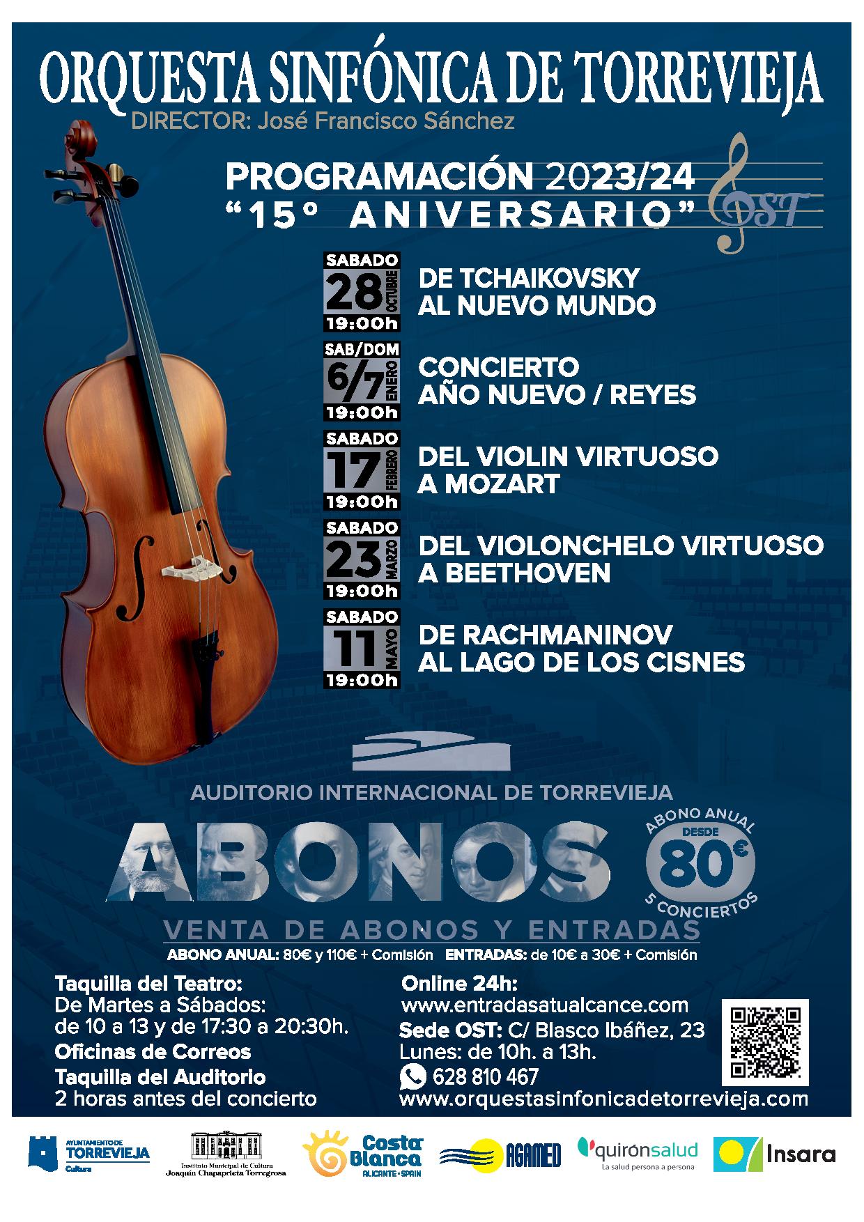 Salen a la venta las entradas para el Concierto «Año Nuevo – Reyes» de la Orquesta Sinfónica de Torrevieja