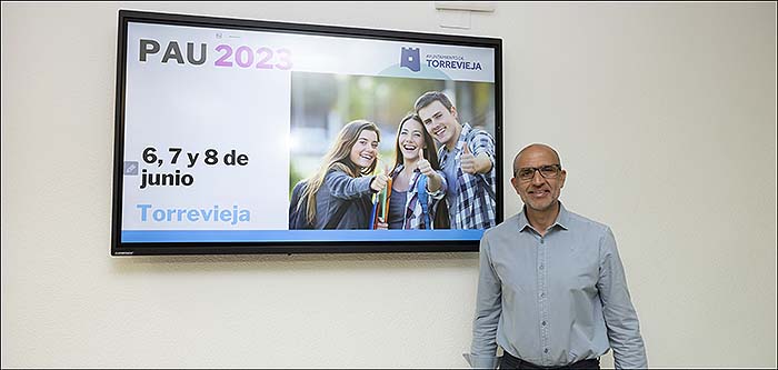 Presentado el dispositivo para las pruebas de acceso a la Universidad 2023, que tendrán lugar en el Auditorio de Torrevieja los días 6, 7 y 8 de junio