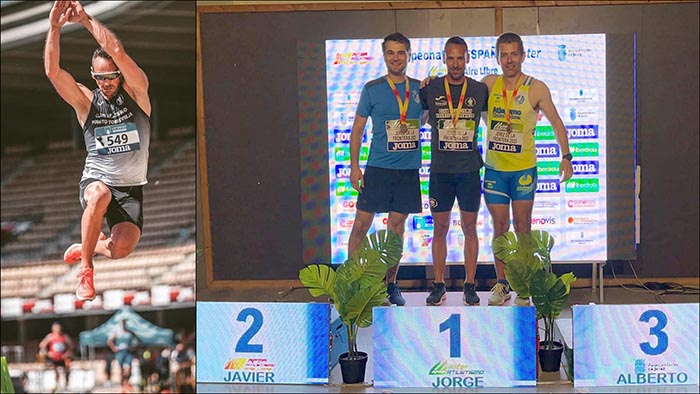Jorge Sánchez Simón, campeón de España Máster 40 en salto con pértiga de pista aire libre.