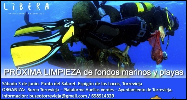 Torrevieja realizará una limpieza de fondos marinos y playas sábado 3 de junio. Torrevieja realizará una limpieza de fondos marinos y playas sábado 3 de junio.