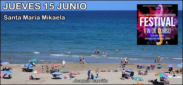 Agenda del  jueves 15 de junio.