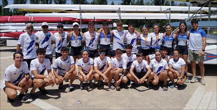 El RCNT obtiene Medalla de oro y plata en el campeonato de España de remo olímpico en Bañolas.