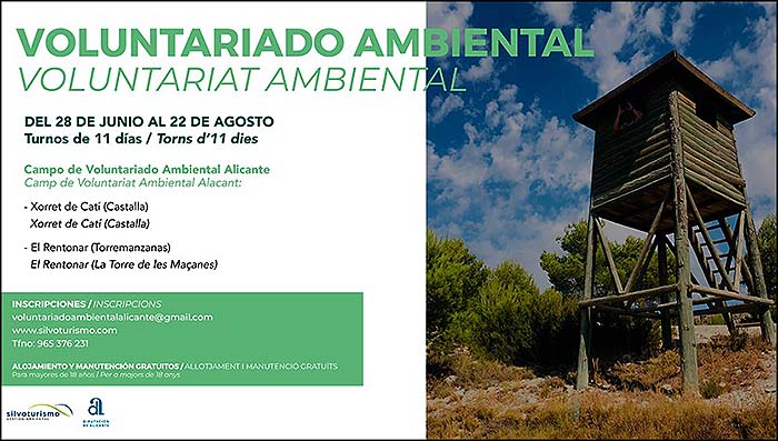 La Diputación pone en marcha este verano una nueva edición de los Campos de Voluntariado Ambiental