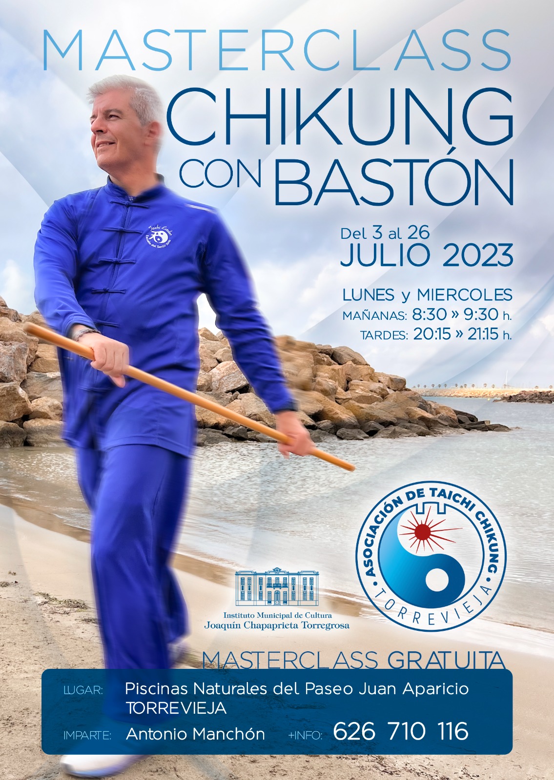 Se inician las clases de Taichi y ChiKung en las piscinas naturales.