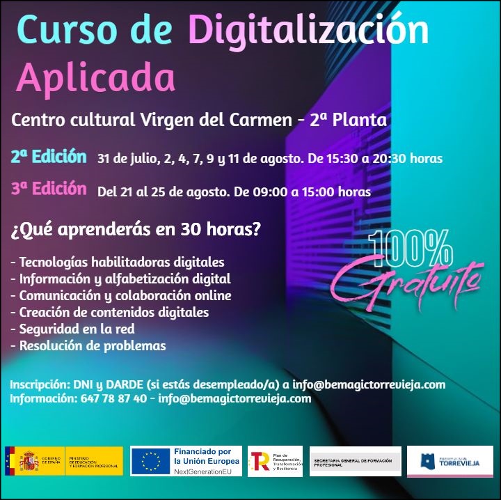 Hoy comienza un curso de digitalización aplicada organizado por la concejalía de innovación