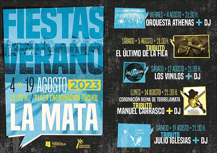 El 4 de agosto arrancan las Fiestas de Verano de La Mata.