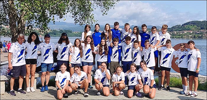El equipo de remo del RCNT, consigue dos medallas de plata en categoría infantil en el campeonato de España de banco móvil de cástrelo do miño