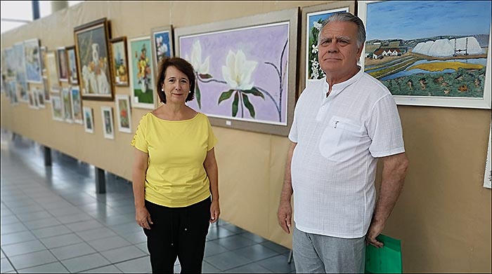 Inaugurada en el Centro Municipal de Ocio de la exposición de Pintura de Pepe Cabezas.