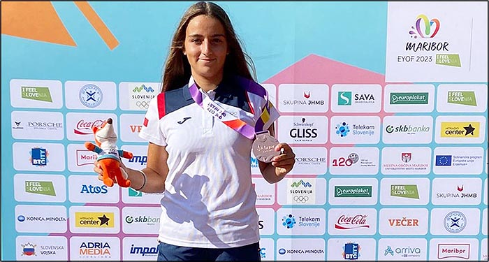 Medalla de bronce para Charo Esquiva en el festival olímpico de la juventud europea.