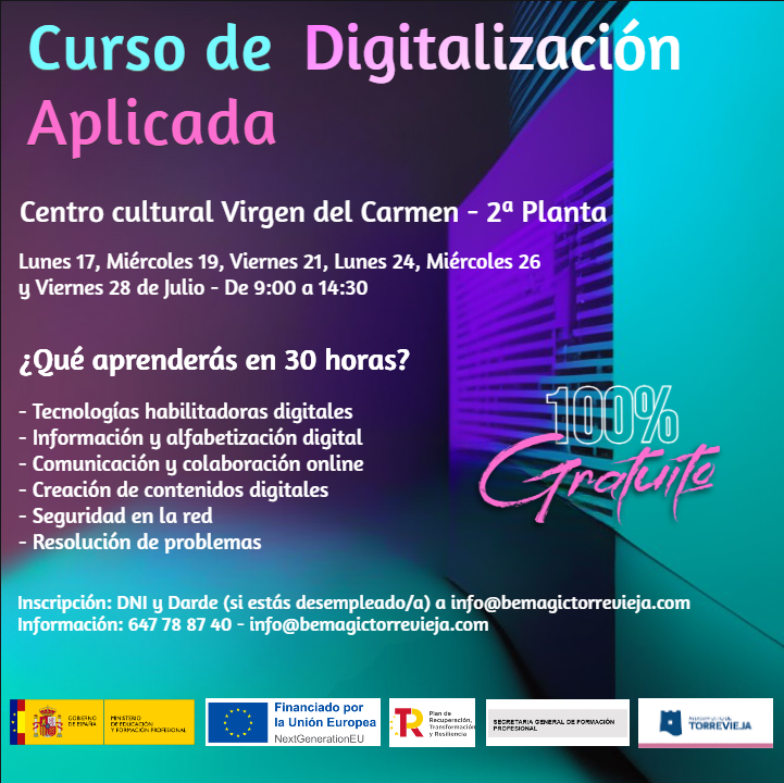 Comienza hoy el primer curso de digitalización aplicada.
