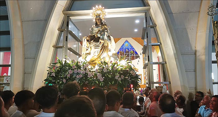Peregrinación histórica de la Virgen del Carmen al Sagrado Corazón en el año jubilar.