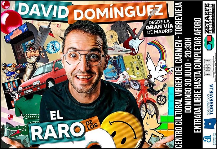 ¡No te pierdas esta tarde el  espectáculo de David Domínguez “El raro de los 90”, en el Centro Cultural