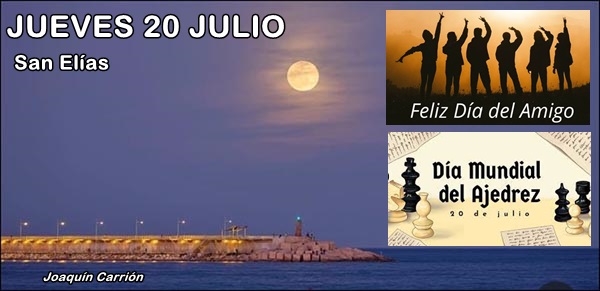 Agenda del jueves 20 de julio.