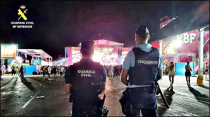 La Guardia Civil detuvo a seis personas por tráfico de drogas durante el pasado “Reggaeton Beach Festival” celebrado en Torrevieja