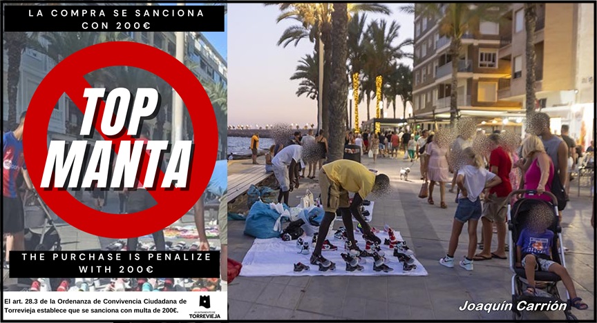 Campaña del Ayuntamiento de Torrevieja contra el “Top Manta”
