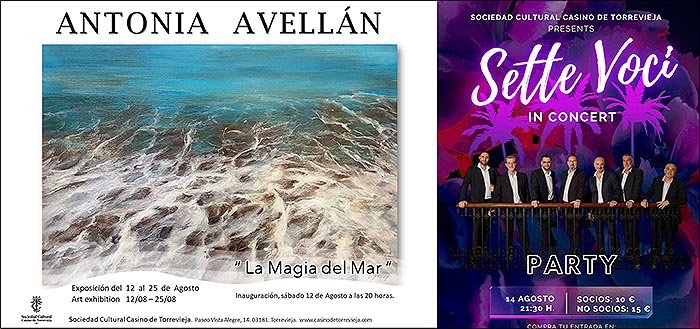 El Casino acogerá una exposición y un concierto de “Sette Voci”