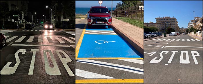 Ejecutado casi el 70% del repintado de las marcas viales horizontales del término municipal de Torrevieja