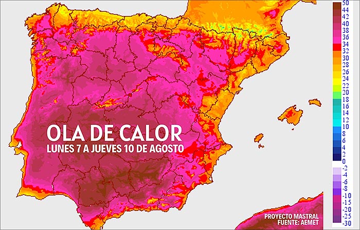 España se convierte en la «freidora sin aceite» de Europa, con la llega de de otra gran «Ola de calor»
