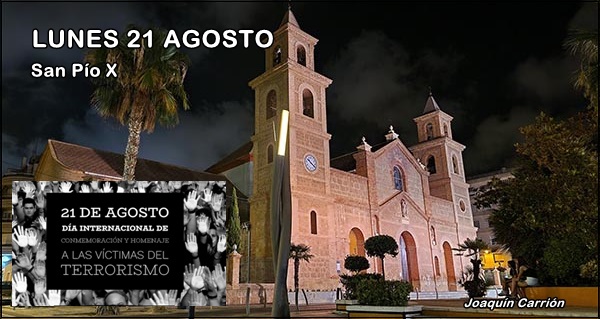 Agenda del  lunes 21 de agosto