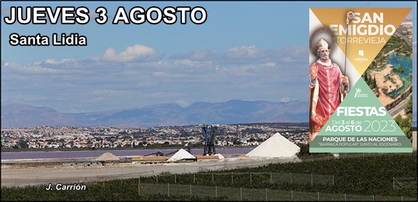 Agenda del jueves 3 de agosto