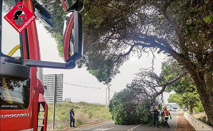 Los bomberos del Consorcio Provincial de Alicante realizaron numerosos intervenciones por la DANA