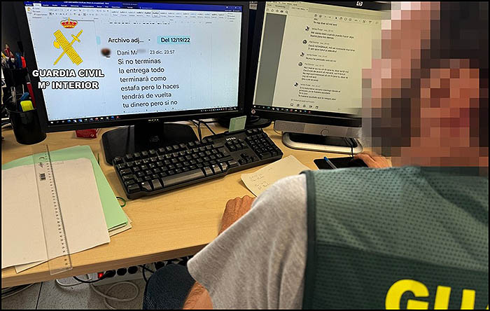 La Guardia Civil detiene a dos personas por la estafa conocida como “Romance Scam” o timo del amor